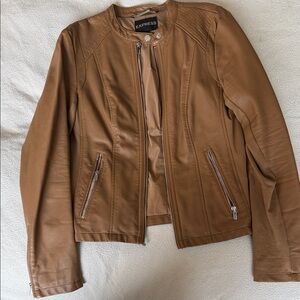 Express Women's Brown Leather Jacket